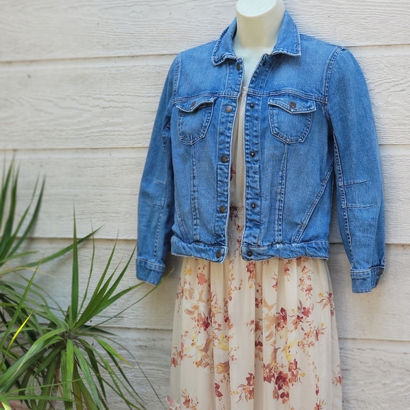Free People jean jacket size S Color blue - Picture 3 of 11